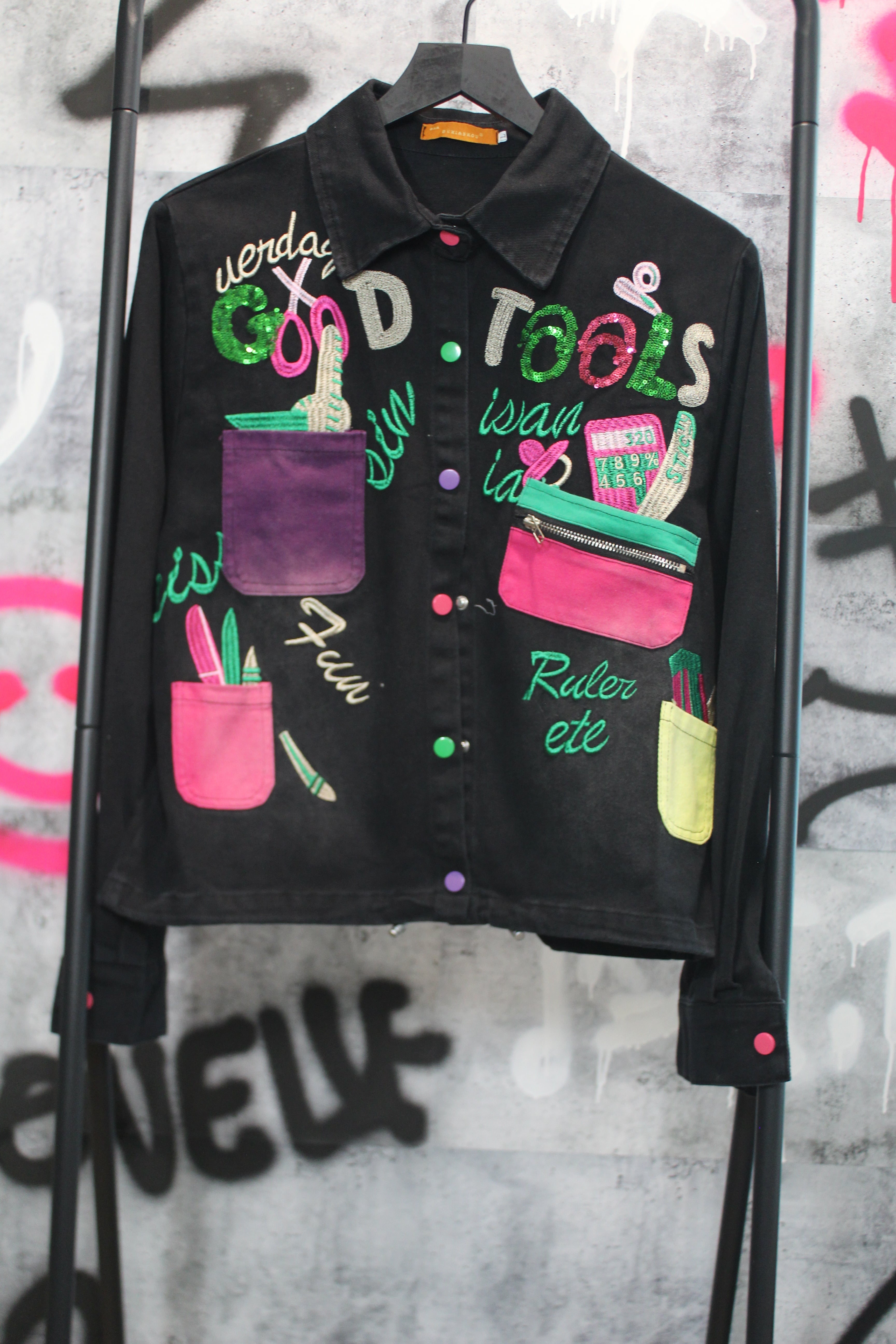 Midnight Doodle Utility Jacket