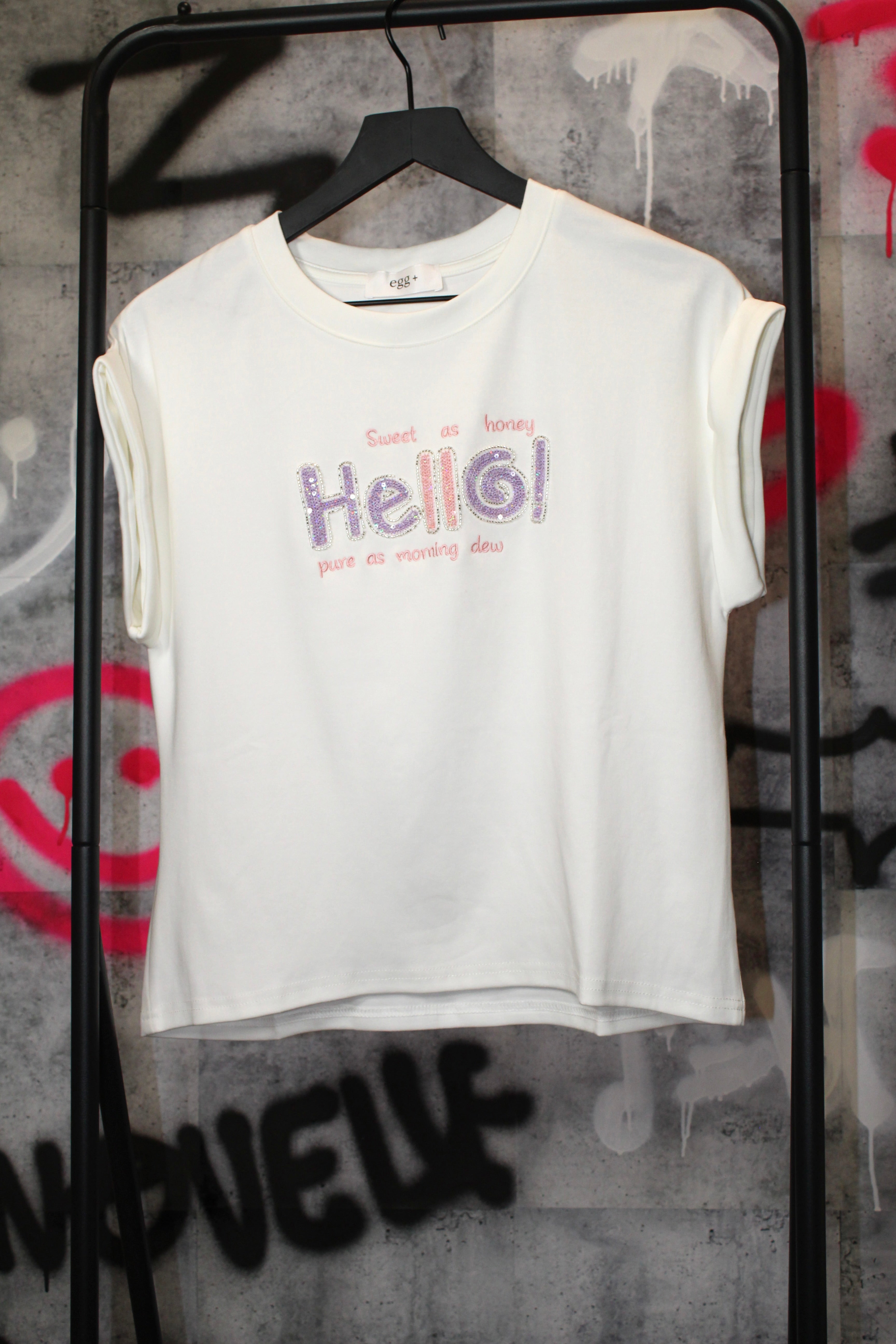 Hello! Glitter Tee