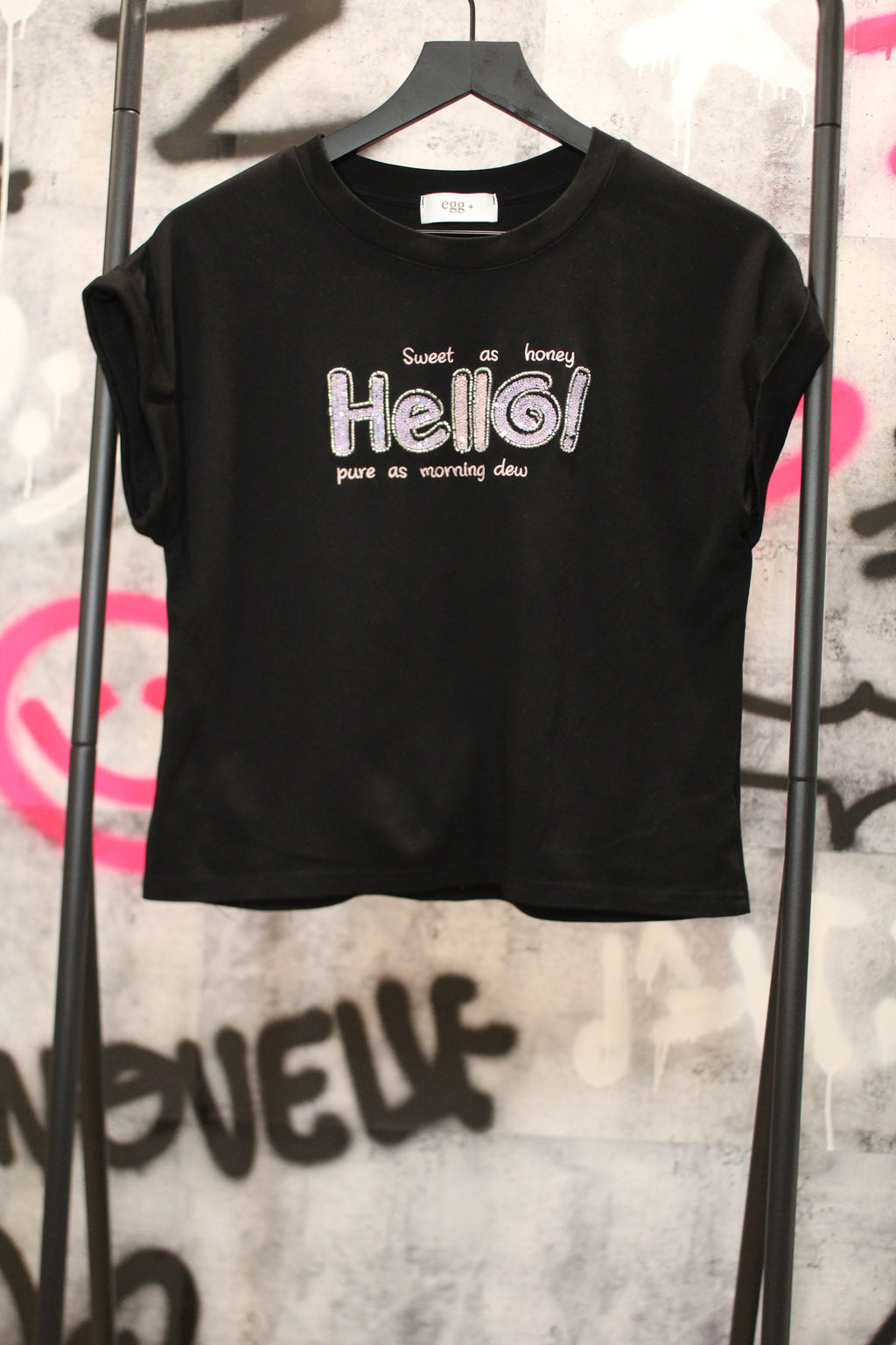Hello! Glitter Tee