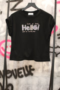 Hello! Glitter Tee