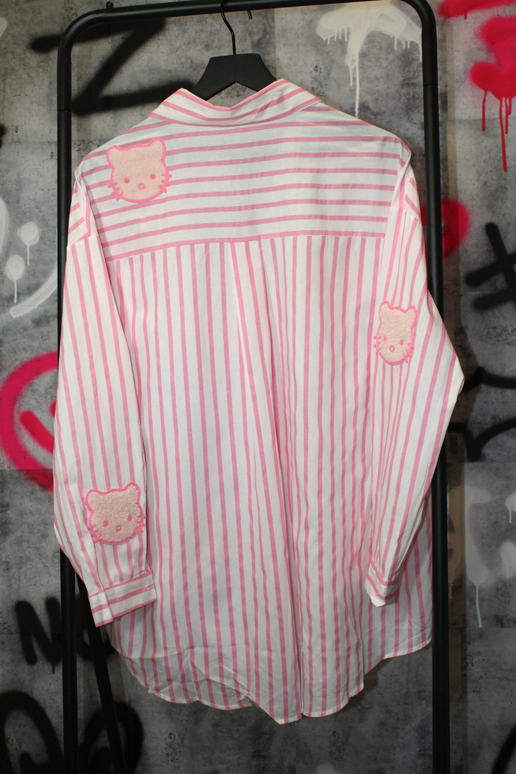Pink Kitty Stripe Shirt