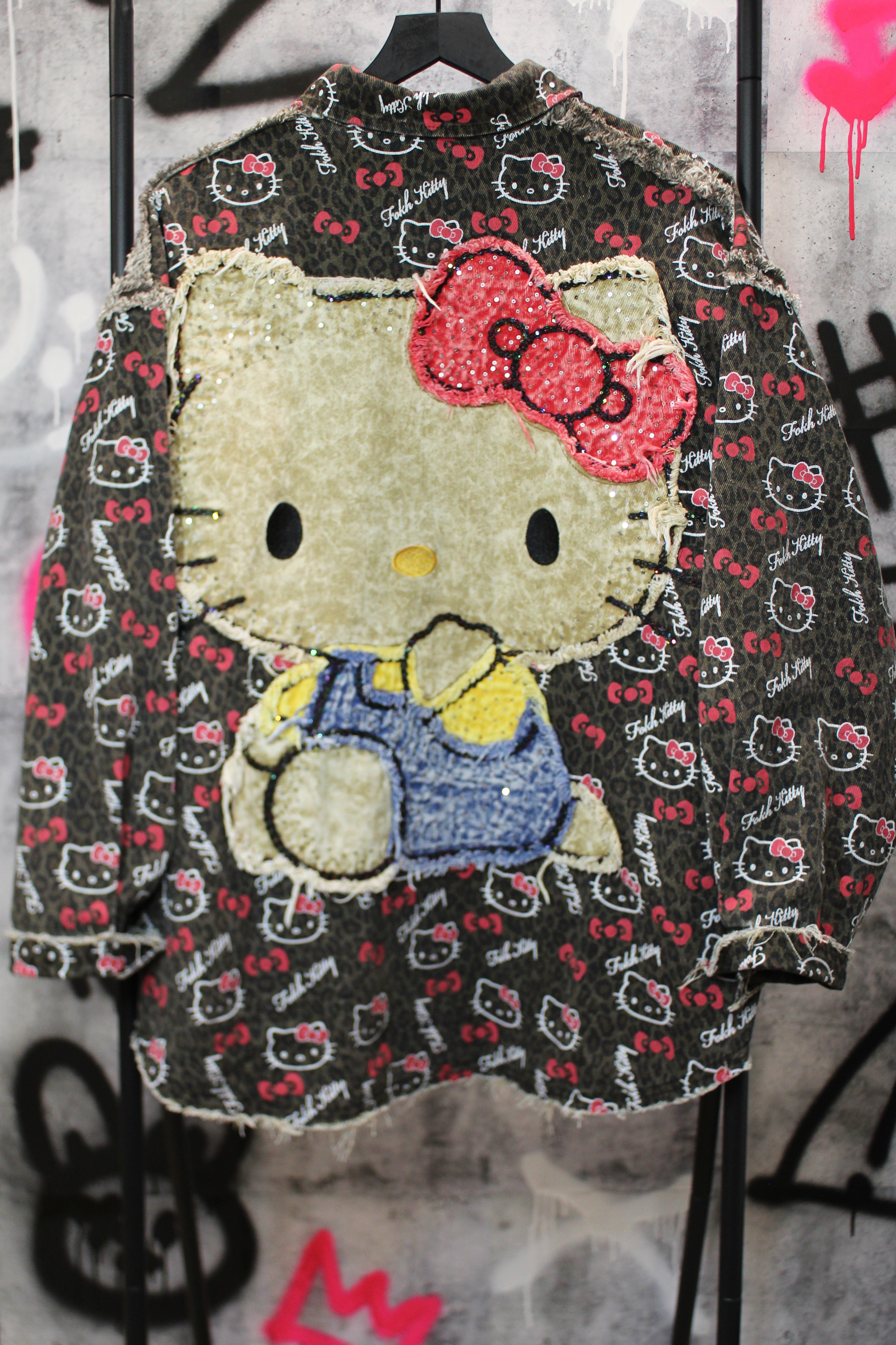Midnight Kitty Button-Up Denim