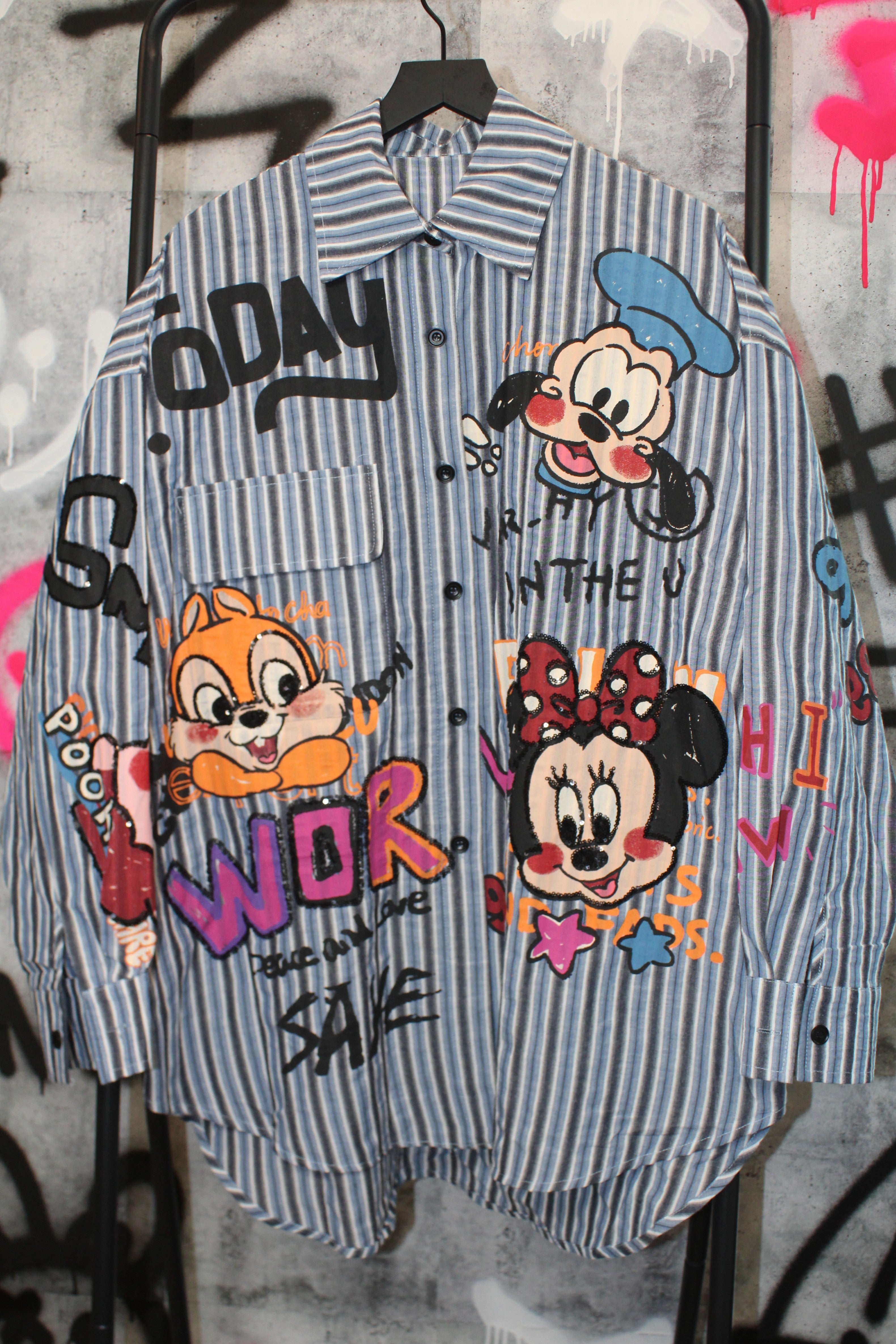 Tokyo Cartoon Stripe Shirt