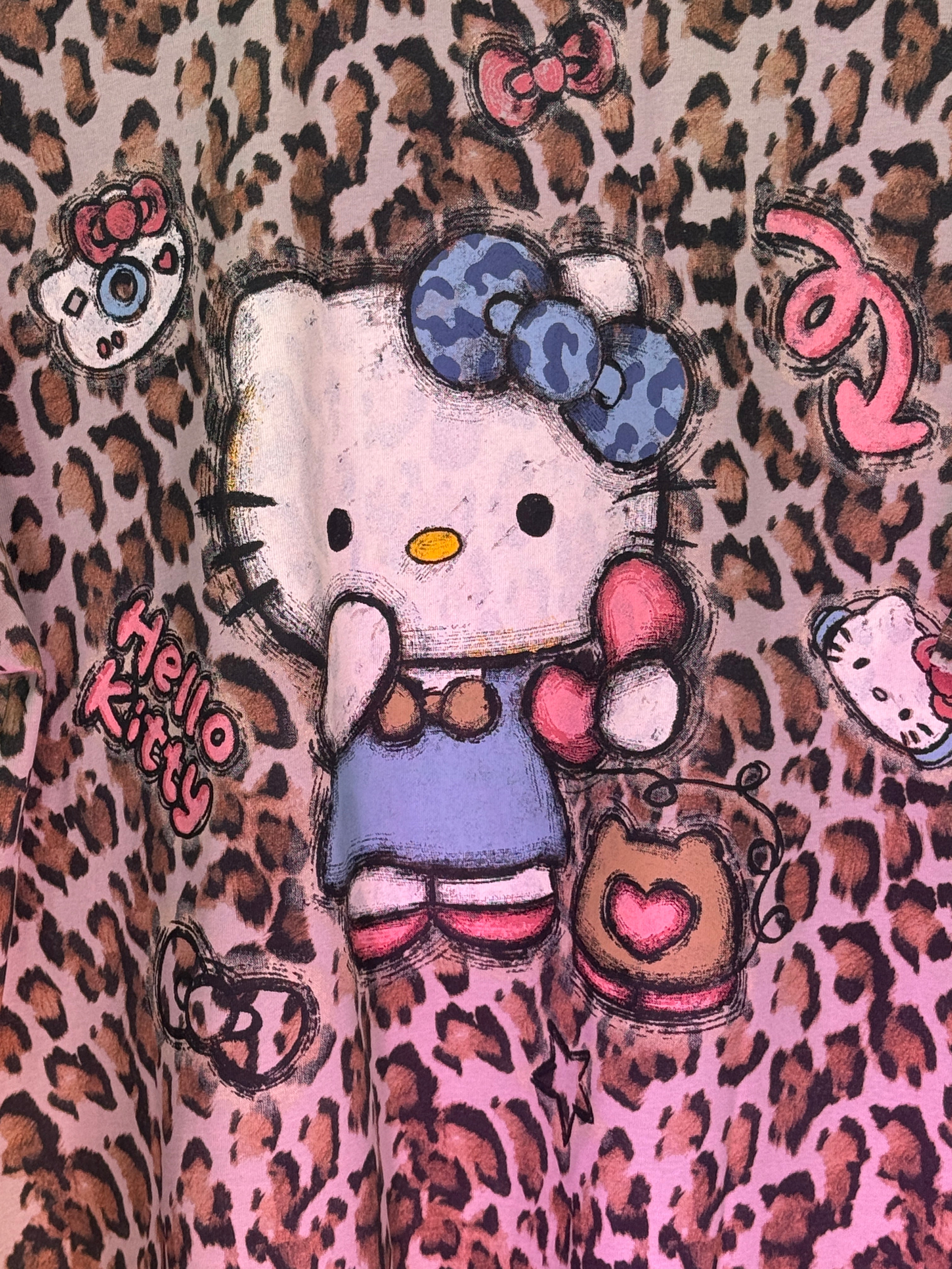 Leopard Kitty Oversized Tee