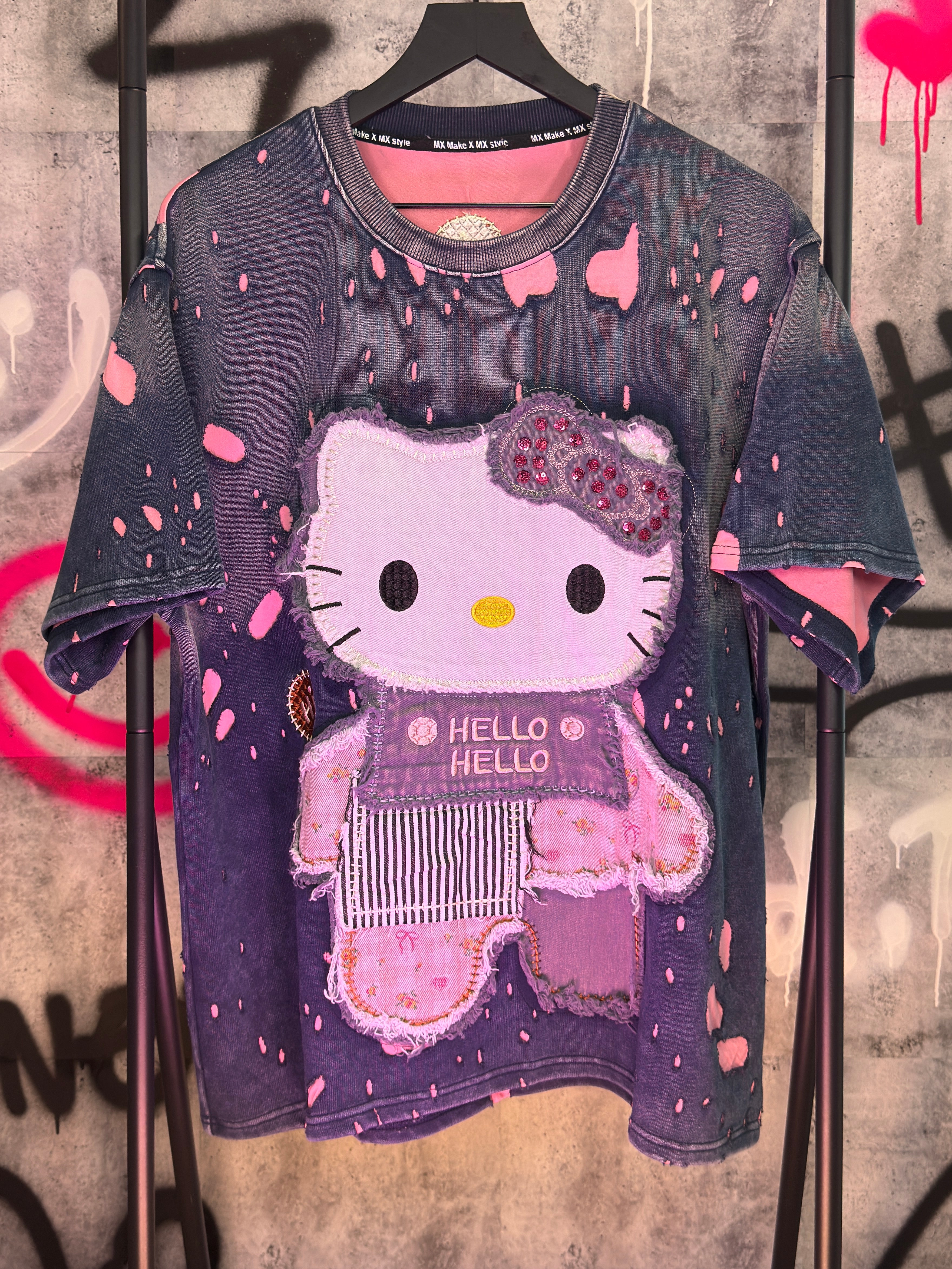 Acid Wash Hello Kitty Tee